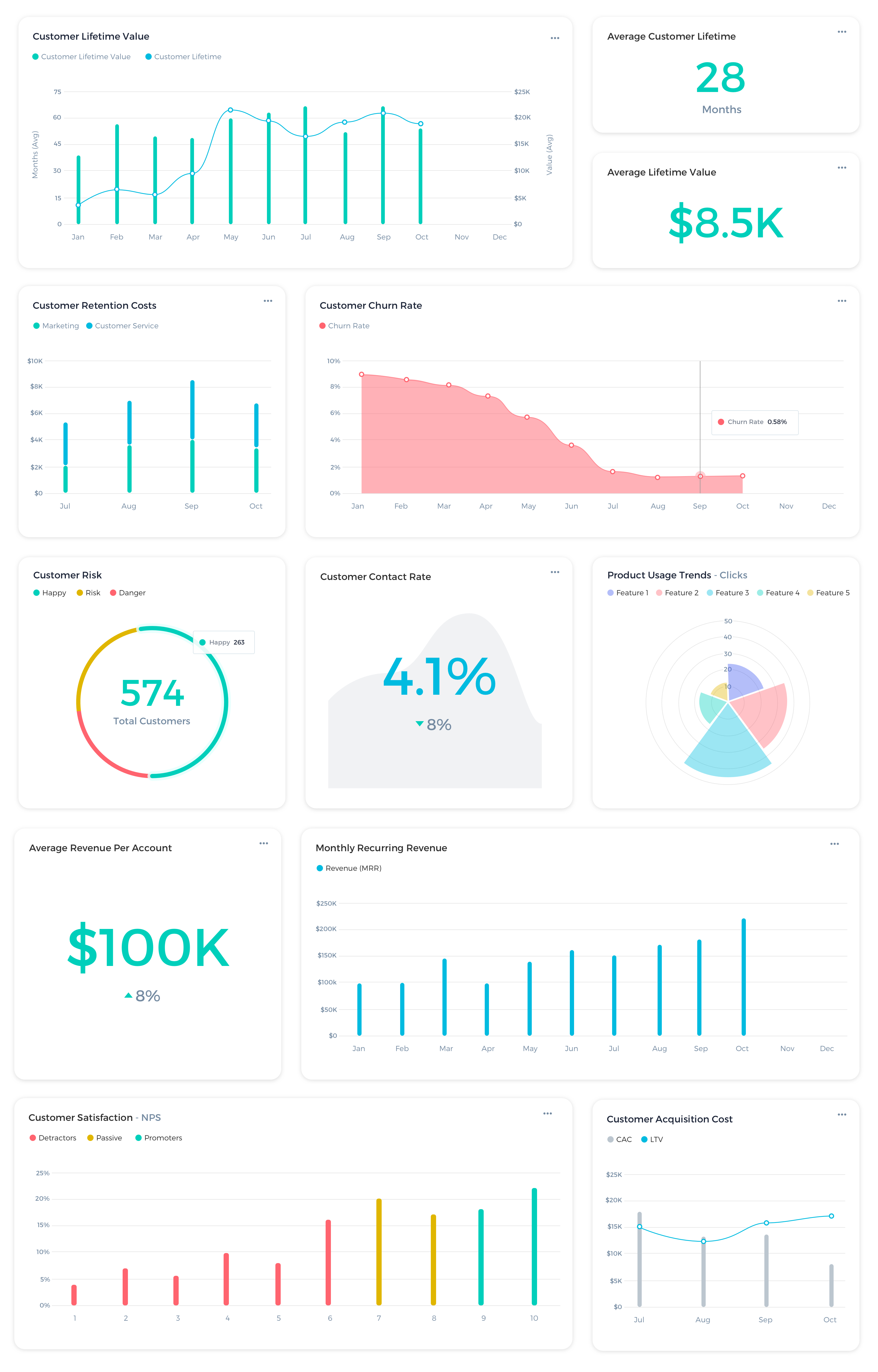 Customer Success Dashboard Example