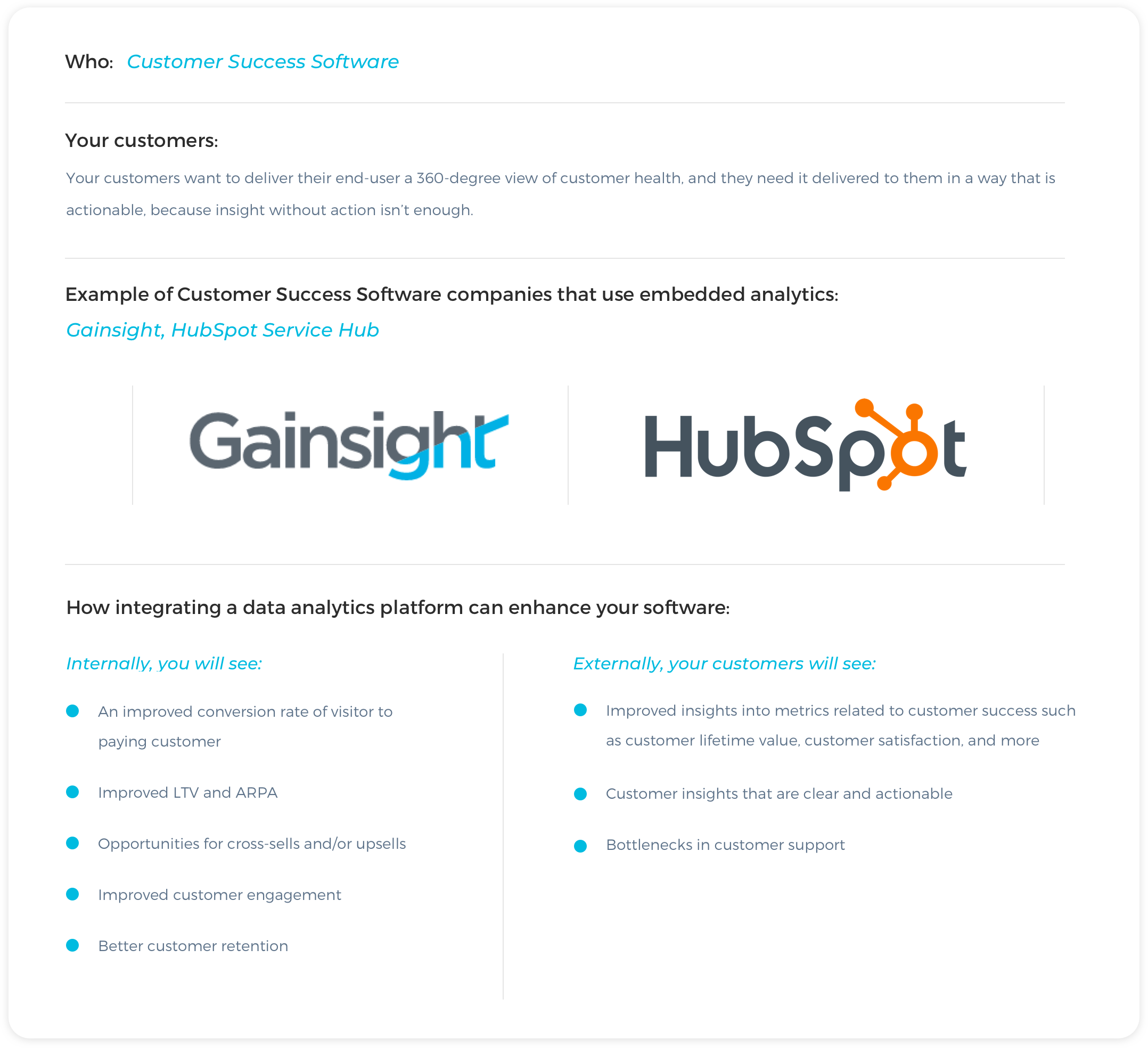 Customer Success Software Examples